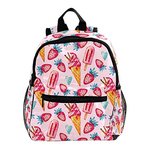 Mochilas de helado de fresa con bolsa de hombro ajustable y ligera