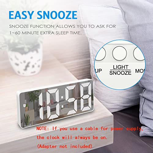 Amir Digital Alarm Clock, 𝐍𝐞𝐰𝐞𝐬𝐭 Led Clock For Bedroom, Electronic Desktop Clock With Temperature Display, Adjustable Brightness, Voice Control, 12/24H Display, Small Clock For Home, Office #TOP2