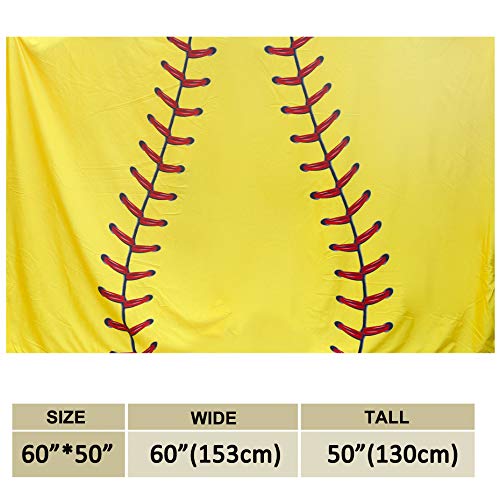 SKOLOO Softball Flannel Fleece Throw Blanket, Warm Fluffy Cozy Soft TV Bed Couch Sport Fans Boys Teens Gift Blanket Comfy Microfiber Velvet Plush Throw,Kids 50\" x 60\" - Thumbnail 6