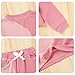 TITKKOP Pink 2pcs Toddler Color Block Clothes, Long Sleeve T-Shirt Tops, Sporty Fashion Outfits for Baby Girl/Boy, Solid Color Fall Winter Outfits (3-4 Years)