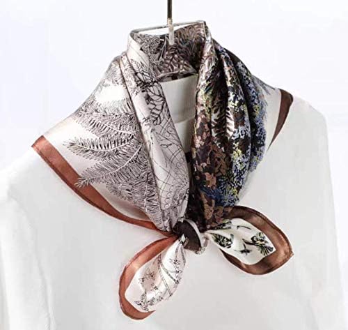 ANDANTINO 100% Real Mulberry Silk Scarf -21'' x 21''- Lightweight Neckerchief –Women Men Small Square Digital Printed Scarves - Image 4