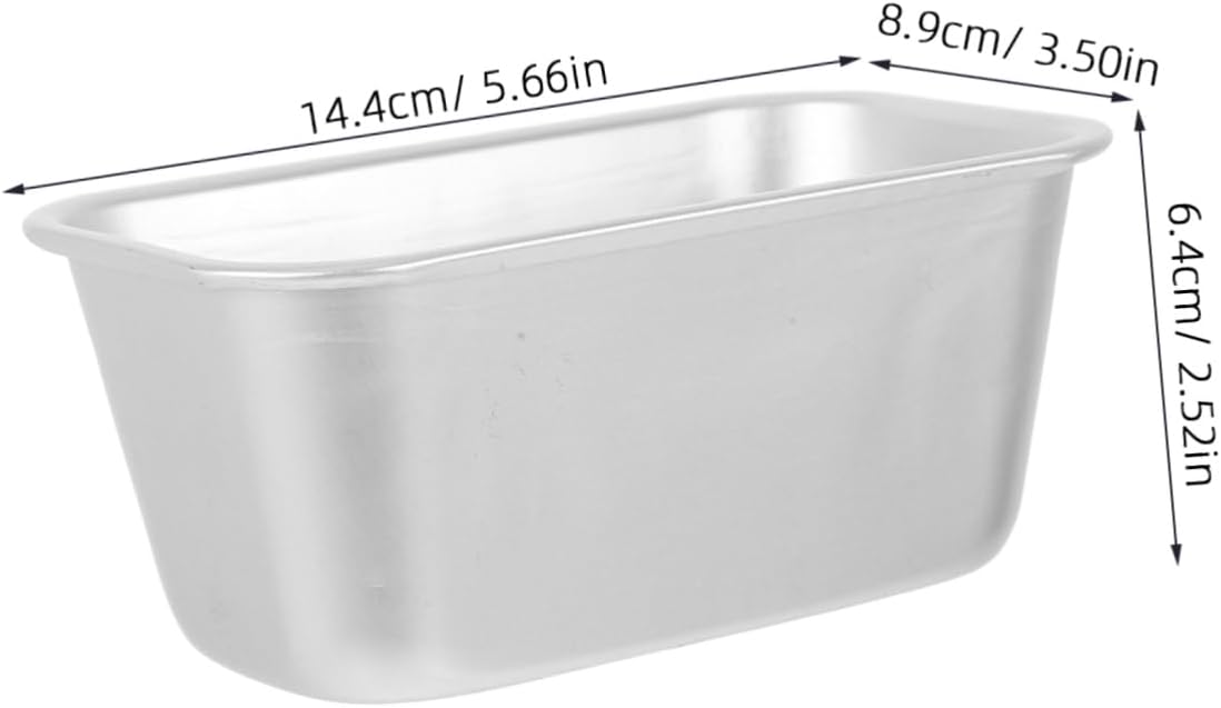 KICHOUSE 2pcs Aluminum Alloy Rectangle Cake Mold Toast Box for Baking Bread Making Tools Non-stick Oven Tray Kitchen Bakeware
