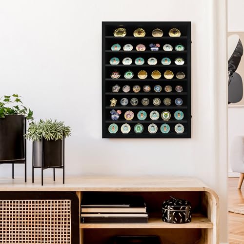 Image of GMFrames 18x24 Wooden Shadow Box Frame with Removable Shelves Deep Display Case for Military Medals Keepsakes Black
