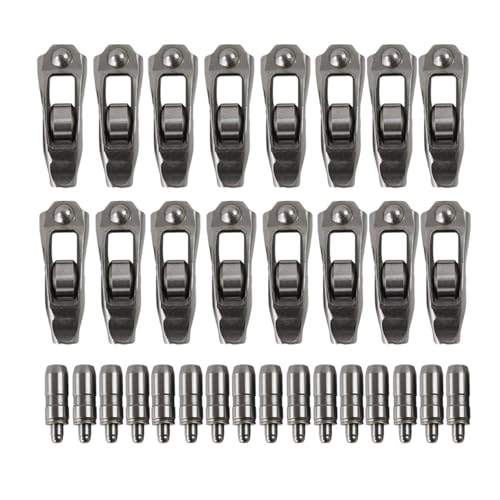 16pcs Lifter & 16pcs Rocker Arm 53020742AB 53020742AC+53021077 Compatible For Jeep Grand Cherokee WJ 4.7L 1999-2004 EEP/WJ/099A