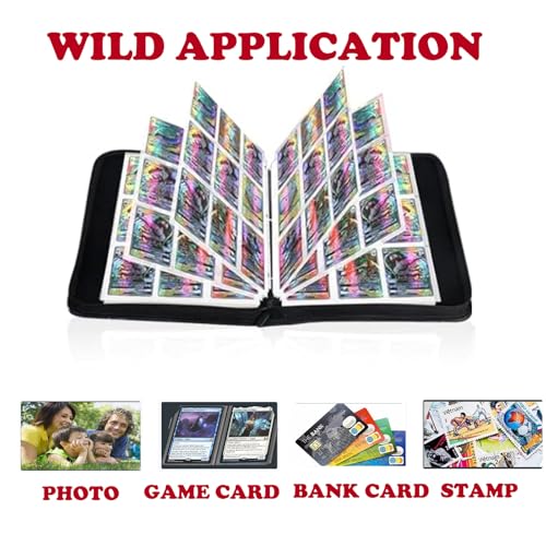 Card Binder Storage, 900 Pockets Card Holder Binder, Trading Card Binder 9 Pocket, Detachable Card Folders for Trading Cards, Trading Card Albums Collection Binder for Kids Adult Gifts (RED) - Image 5