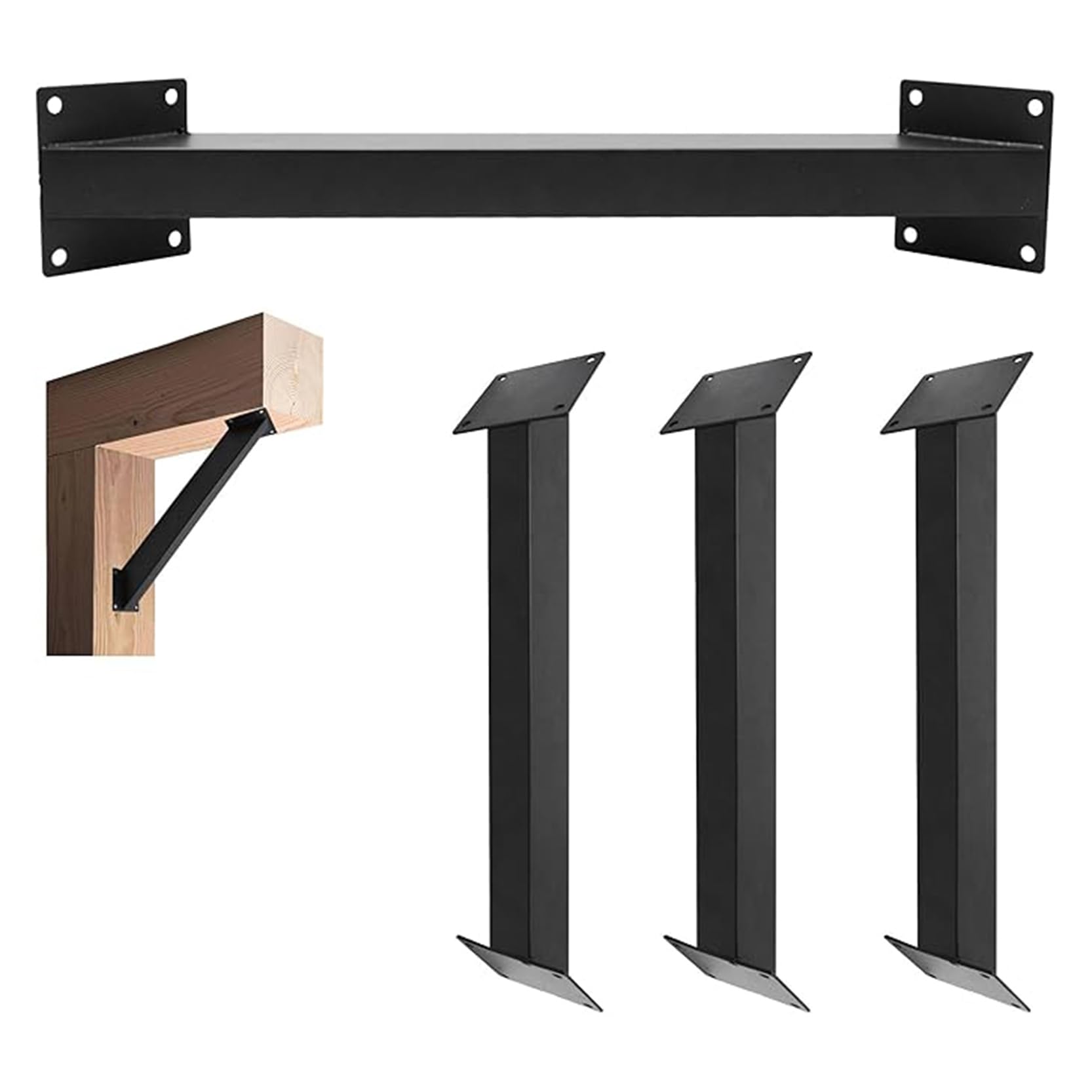 LQSYBHD 45-Degree Angle Corner Braces Inside Joint Heavy Duty Connector Brace Bracket for Wood Beam Gazebo Deck Patio DIY Projects Connector Brace Bracket Kit(Size:4pcs)