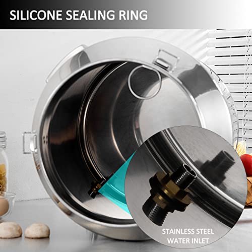 Contenedor De Transporte para Almacenamiento De Leche De Acero Inoxidable 304 De Alta Resistencia con Tapa Sellada De Silicona Y Grifo Contenedor Grande para Almacen,64l 40 * 54cm