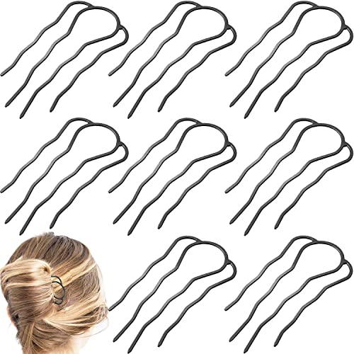 Fandamei Hair Accessories Set: 20PCS Mesh Hair Nets Invisible and 40PCS U Shaped Hair Pins for Women, Girls, Ballet Bun Maker & Dance (Hair Nets- 20 inch(50cm), Hair Pins- 2.4 inch(6cm)), Brown