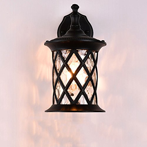 Lanterne extérieure étanche E27 fini noir mat pour éclairage de façade - 6