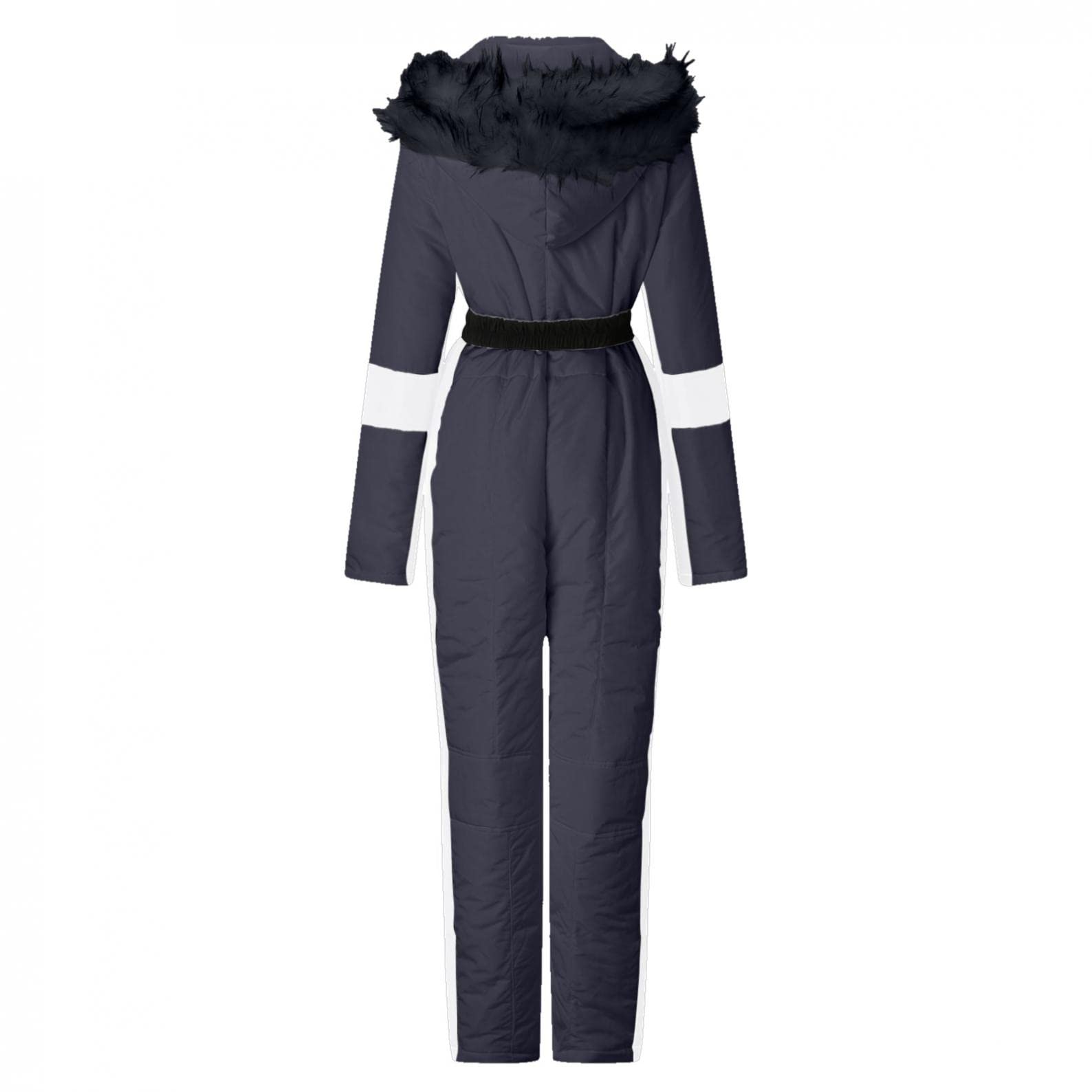 Traje de esquí para mujer de una sola pieza - Invierno cálido nieve esquí Settes Outdoor Waterproof-Jumpsuit-Langer Mono con Capucha Snowboard Traje de Esquí Impermeable Espesar Traje de Nieve Traje