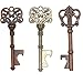 DerBlue 60 PCS Key Bottle Openers,Vintage Skeleton Key Bottle Opener,Skeleton Key Bottle Openers Wedding Favors Antique Rustic Decoration with Escort Tag Card (Copper)