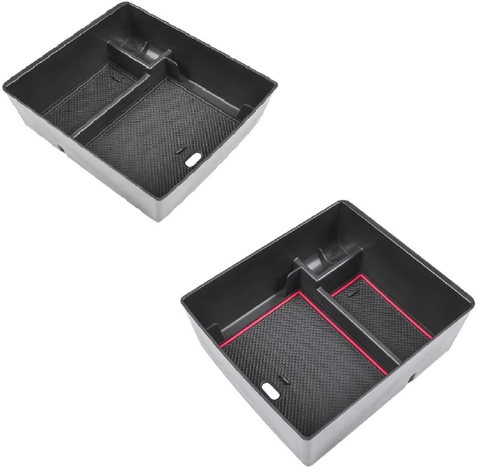 GMCに適合するアカディア用 2017-2023 インテリアアクセサリー アームレストインサートトレイ 自動車部品(Black)