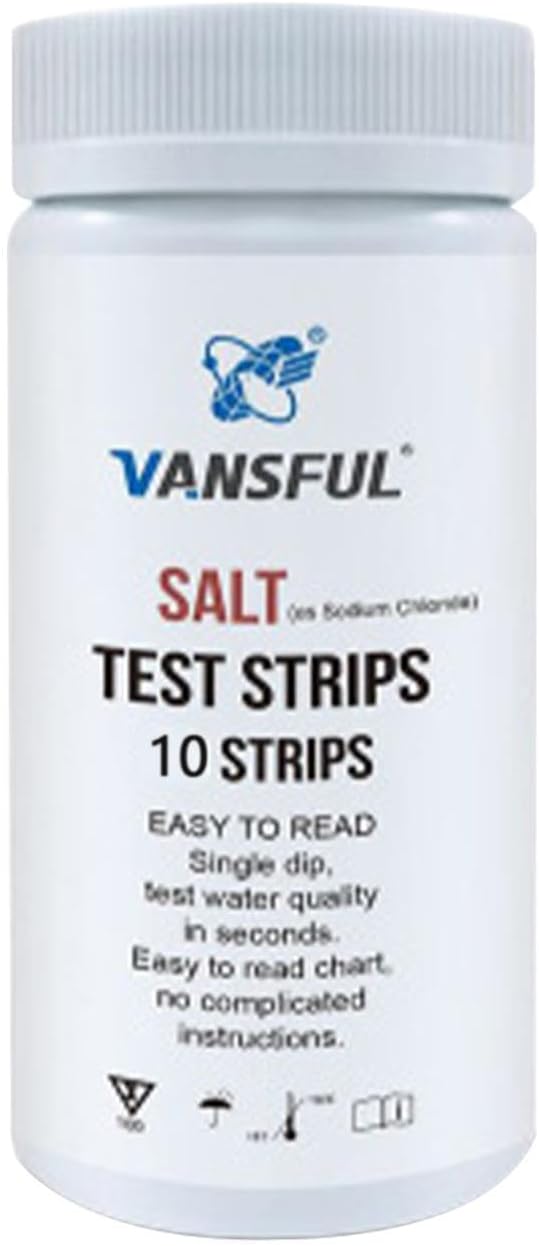 Jyuha Pool Test Strips, 20 Strips Salt Water Pool Testing Kit, Accurate Hot Tub Test Strips, Quick Pool Water Test Kit, Water Chemi-Cal Testing, for Swimming Pool, Spa & Pool Supplies