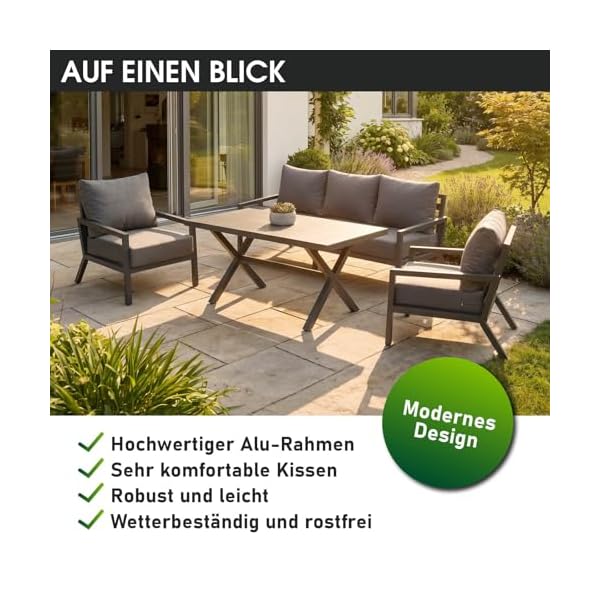 BRAST Gartenlounge-Set Adria Aluminium