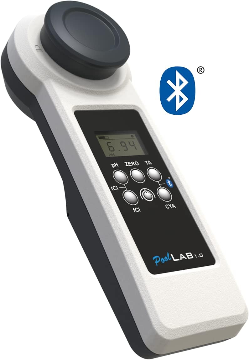 Photometro PoolLab 1.0 Special Edition 15 in 1: tester elettronico per l'acqua MediMuc - Photometro con 70 pastiglie di test + EXTRA Refillpack