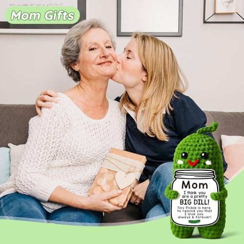 Gifts for Mom Mom Birthday Gift Ideas Mother in Law Handmade Crochet Pickle — view 6