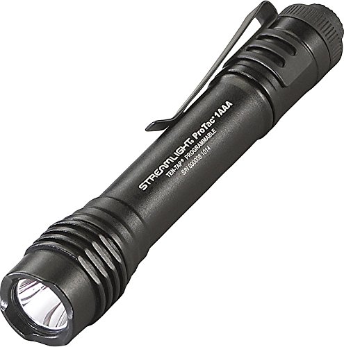 STREAMLIGHT 88049 ProTac 1AAA 70 Lumen Professional Tactical Flashlight with High/Low/Strobe use 1x AAA alkaline or 1x AAA Li-iON Batteries - 115 Lumens, Black