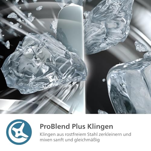 Philips 5000-Serie Standmixer - 1000 W. 2L maximales Fassungsvermögen. ProBlend Plus-Technologie. Spülmaschinengeeignete Teile. Schwarz (HR3020/20) – Bild 6