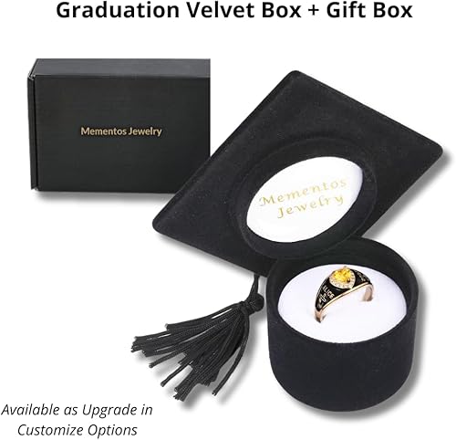 Miniatura 8 de PJM Mementos USA - Anillo de clase auténtico para mujer, colección Classic Petite - Plata de ley 925 auténtica u oro de 10 quilates - Anillo