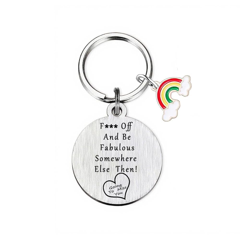 ToVii Funny Coworker Gifts Retirement Gifts Going Away Leaving Gifts Keychain for Coworker Boss Employee Volunteer Social Worker Farewell Gifts for Coworkers