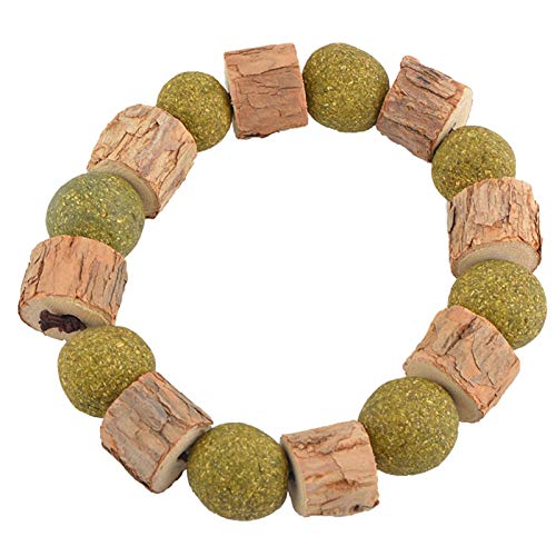 Brinquedos para bolas de gato,Catnip Toys Natural Silvervine Colar Frisado Catnip Chew Toys Mint Gra