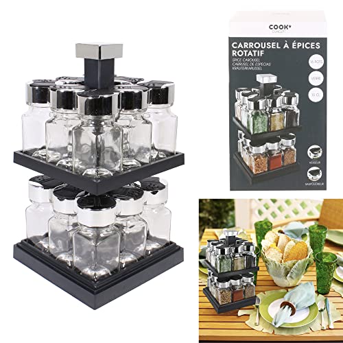 COOK CONCEPT Carosello per spezie rotante per 16 vasi a 2 piani