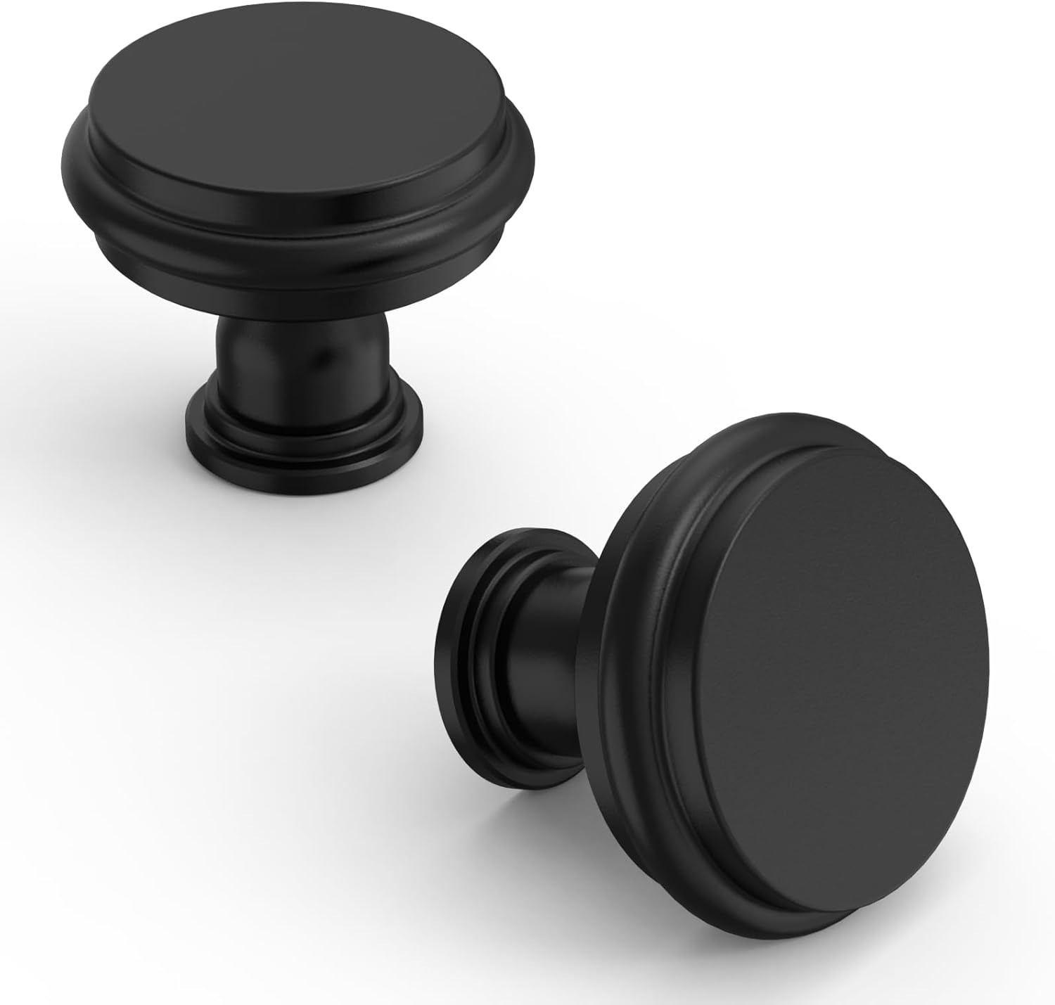 Asidrama 10 Pack Matte Black Kitchen Cabinet Knobs Cabinet Hardware Zinc Knobs for Dresser Drawers