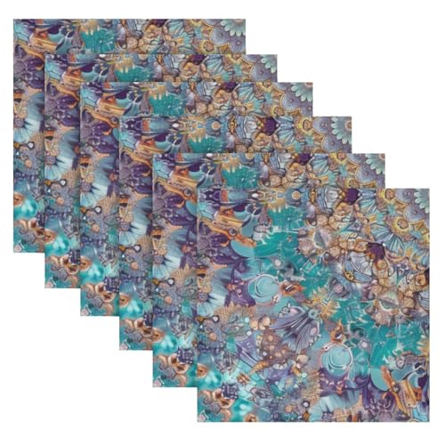 servilletas de tela multicolor set de 6 20x20 pulgadas miniatura 2