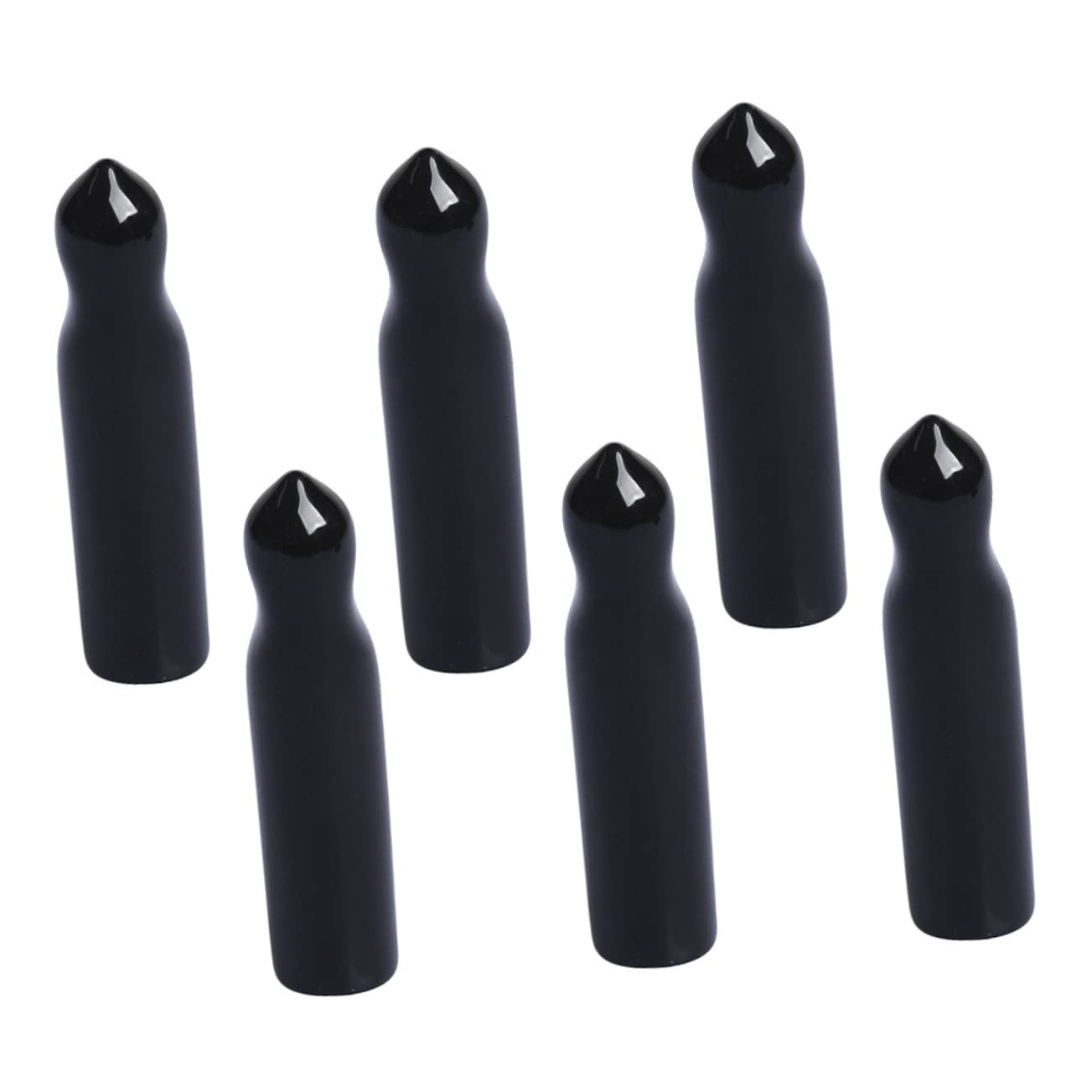 MOLUCKFU 6pcs Wine Mouth Cover Oil Dispenser Spout Cover Spouts Caps Bottle Pourer Cover Pour Spouts Covers Pourer Dust Caps Whiskey Decanter Bottle Tops Black Pvc