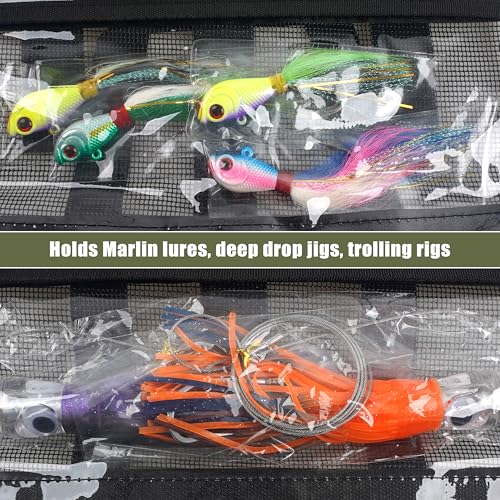 Bolsa Organizadora para Señuelos de Pesca OROOTL con 6 Bolsillos, Cubierta Protectora PVC, Duradera, para Pesca en Agua Salada y Dulce miniatura 6