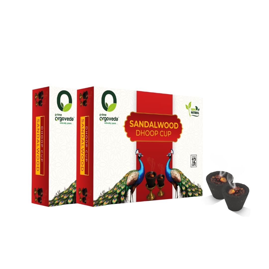 Sandalwood Dhoop Cup | 100% Natural | Charcoal-Free, Handcrafted for Meditation, Pooja & Aromatherapy | Long-Lasting Fragrance (Per Pack of 12 Cups)-image-24