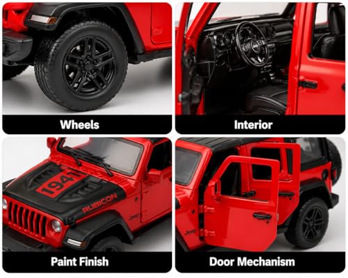 Image of Amisha Gift Gallery Car Toy for Kids Queens 70 Toy Model Fiat Openable Doors & Pull Back Action (Rubicon)