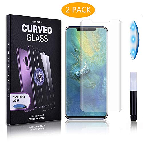 Ni-SHEN [2 Pack] Compatible for Huawei Mate 20 Pro Screen Protector Tempered Glass，Screen Protector Mate 20 pro， 9H Hardness，No Bubbles，NO Scratch (Case Friendly)
