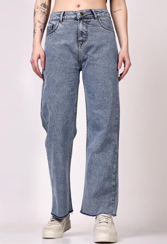 Image of London Hills Women's Relaxed Fit High Rise Jeans || Woman Jean's || Women Baggy Jeans || Jean's for Womens || Loose Jean for Women's || Oversized Woman baggys