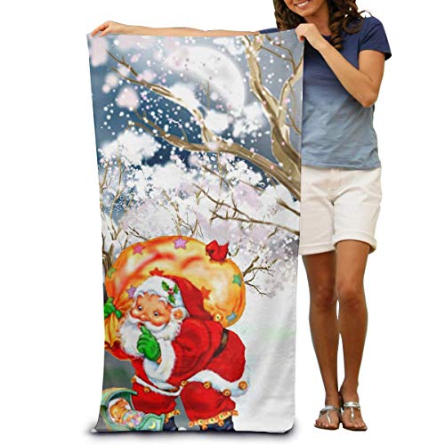 LAMUCH 100% Polyster Beach Towels 80x130cm Quick Dry Towel for Swimmers Snowman Beach Blanket