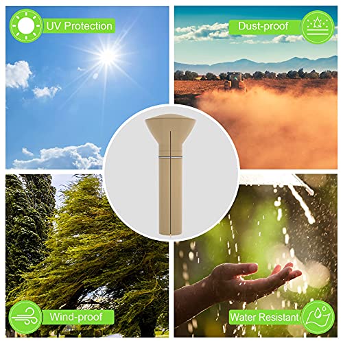 LXun Upgraded 600D Patio Heater Cover with Waterproof Zipper & Reflective Strip, Outdoor Heater Cover, Tear-Proof, Anti-Snow, Wind-Resistant Dust-Proof Standup Round Heat Cover, 89\'\' H x 33\" D x 19\" B - Thumbnail 6