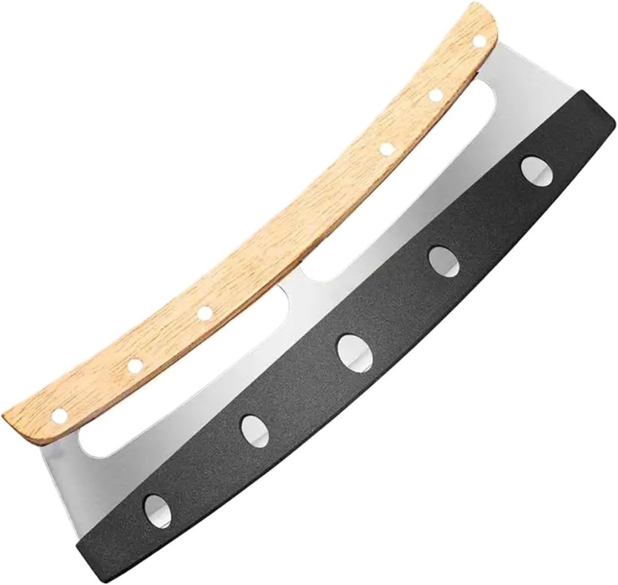 Stainless Steel Pizza Cutter Pizza Slicer Wheel Easy To Clean Pizza Slicer Chopper Wheel With Wooden Handles Pizza Knife Kitchen