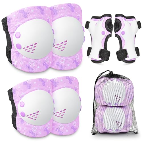 Knee Pads for Kids Girls Protective Gear Set Adjustable Knee Pads...