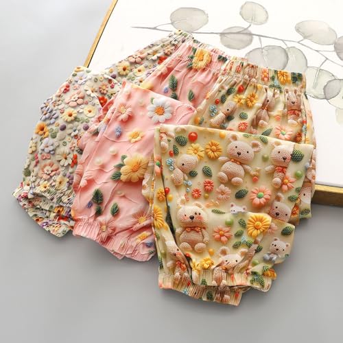 Toddler Kids Long Flower Bloomers Soft Cotton Harem Pants for Boys Girls Elastic Casual Joggers Daily Pants2