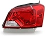 VIPMOTOZ Replacement Outer Section Tail Brake Light Right Compatible With 2014-2020 Chevrolet Impala Passenger Side With Chrome Housing Red Lens Mounted on Body