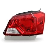 VIPMOTOZ Replacement Outer Section Tail Brake Light Right Compatible With 2014-2020 Chevy Impala Passenger Side With Chrome Housing Red Lens Mounted on Body