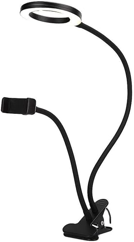 Miniatura 7 de Luz de escritorio LED, tipo clip ajustable, anillo de mesa portátil, estación de mesa de lectura, estación de mesa de uñas, estación de mesa