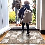 DEXI Indoor Doormat, Non Slip Absorbent Resist Dirt Entrance Rug, 32"X48" Large Size Machine Washabl