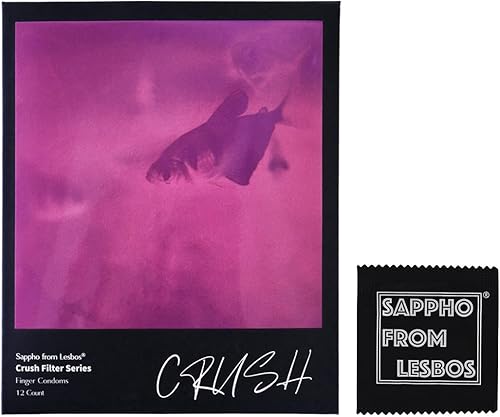 Miniatura 6 de Sappho from lesbos Crush Pink Finger - Condones de dedo ultradelgados de látex lubricado para protección contra las ITS, sensible natural, 6