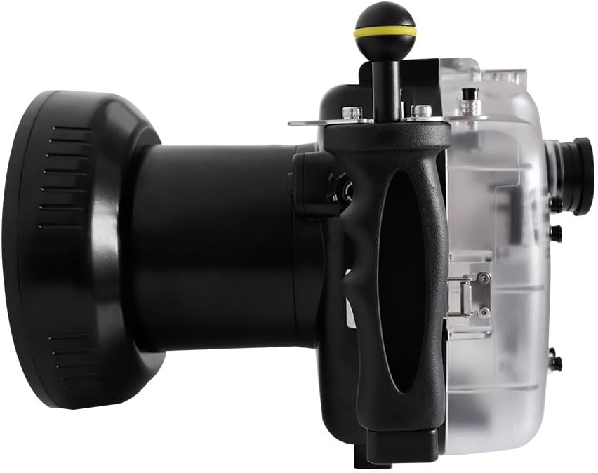 SeaFrogs Waterproof Camera Housing for Canon EOS R3 Scuba Diving Underwater Case with Long Flat Port for Diving Underwater Photography Videography [40M/130FT]