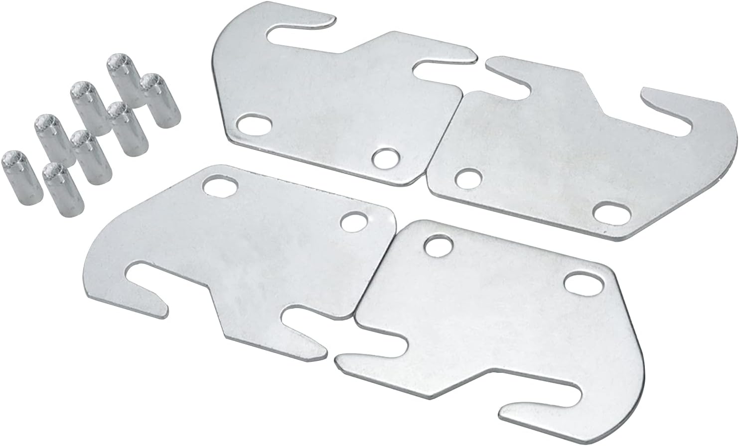 KUMGROT 4 PCS Wooden Bed Hook Plates Bed Rail Hook Plates