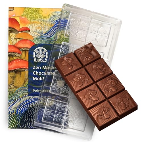 Zen Mushroom, Polycarbonate Chocolate Bar Mold, 38mL...
