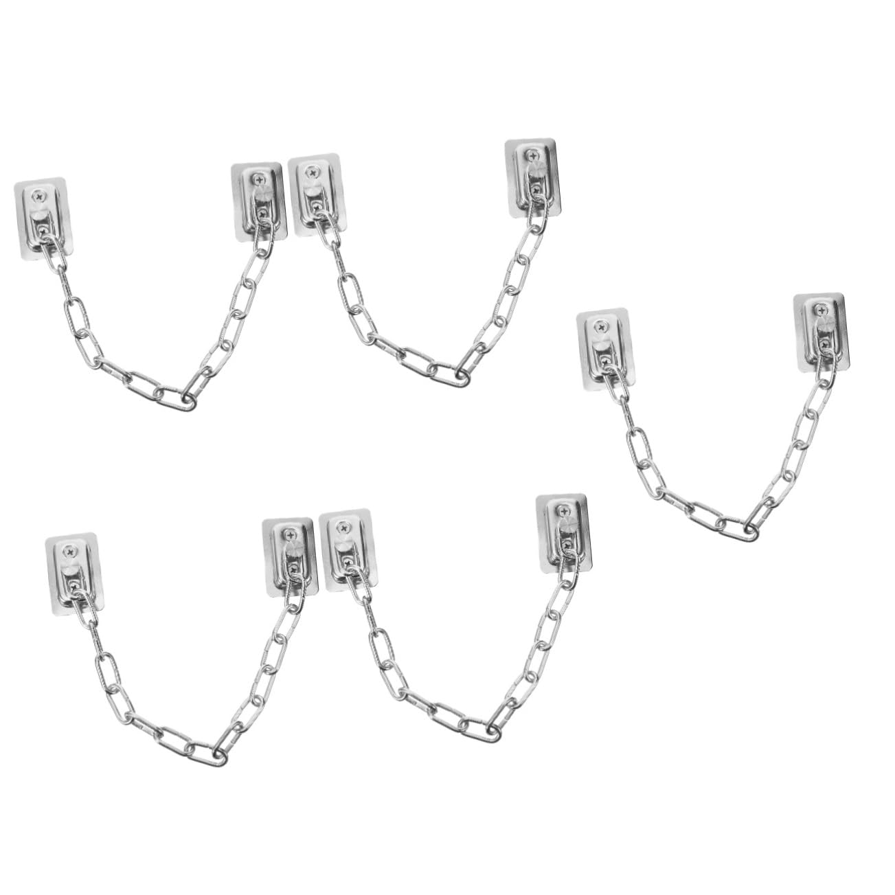 5 Pezzi Catene Per Serrature Per Finestre Serrature Di Sicurezza Per Finestre Serrature Per Porta D'Ingresso Serrature Interne Per Porte Serratura Di Sicurezza Per Porta Catena ARTIBETTER