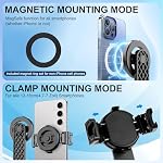 Magnetic Selfie Stick Tripod, Support de téléphone pour MagSafe Compatible avec iPhone 17/16 Series et Android, Trépied en alliage d'aluminium portable avec télécommande sans fil pour le blogging
