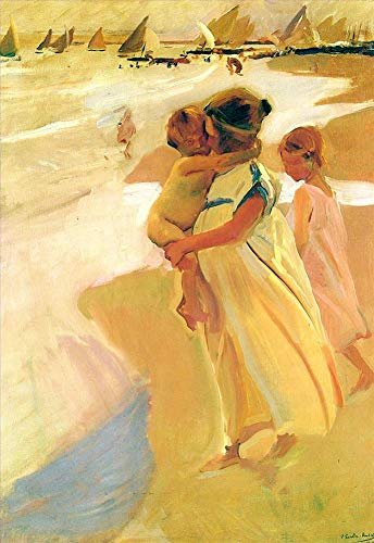 Peinture à l'huile faite à la main de Sorolla pour salon élégant